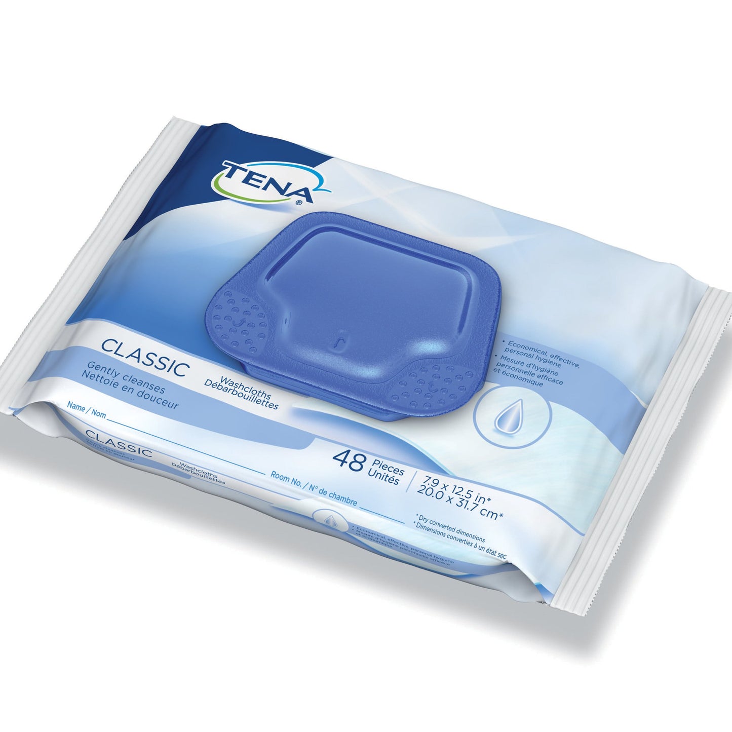 Tena® Classic Disposable Washcloth, Alcohol-Free, Scented, Regular Use