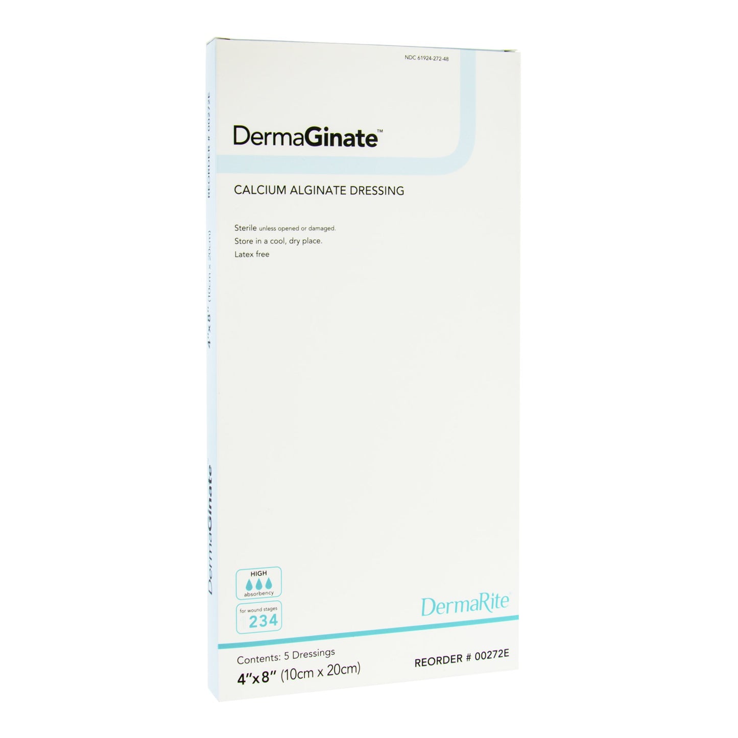 DermaGinate® Alginate Dressing, 4 x 8 inch