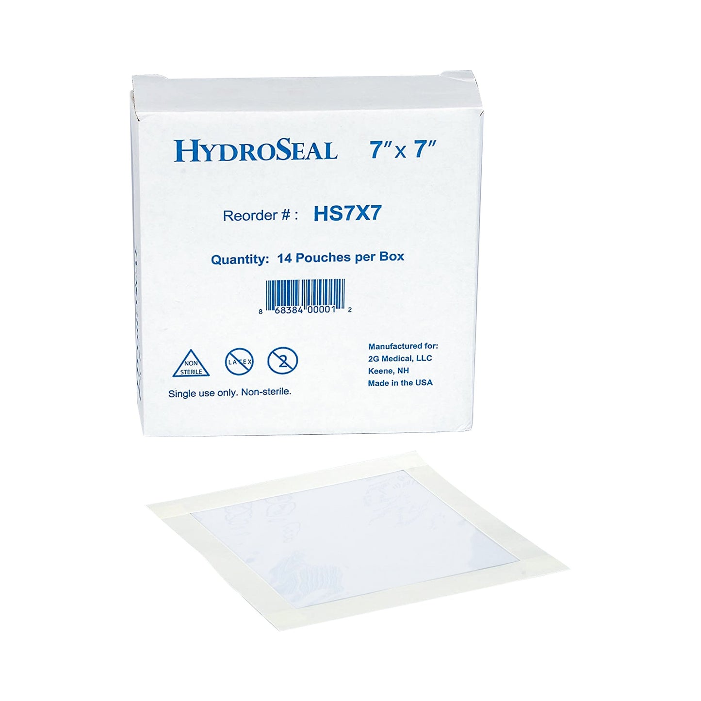 HydroSeal IV Site Barrier Protector, Clear, 7 x 7 inch, Disposable