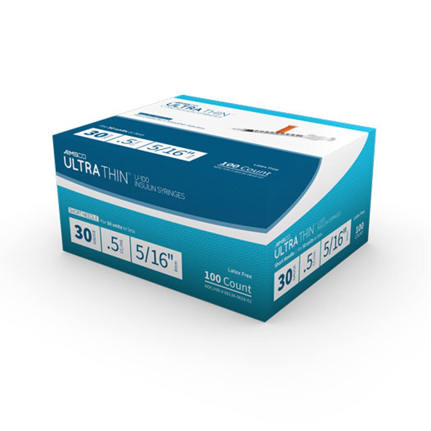 INSULIN 0.5CC 30G X 5/16" (100/BX 5BX/CS)