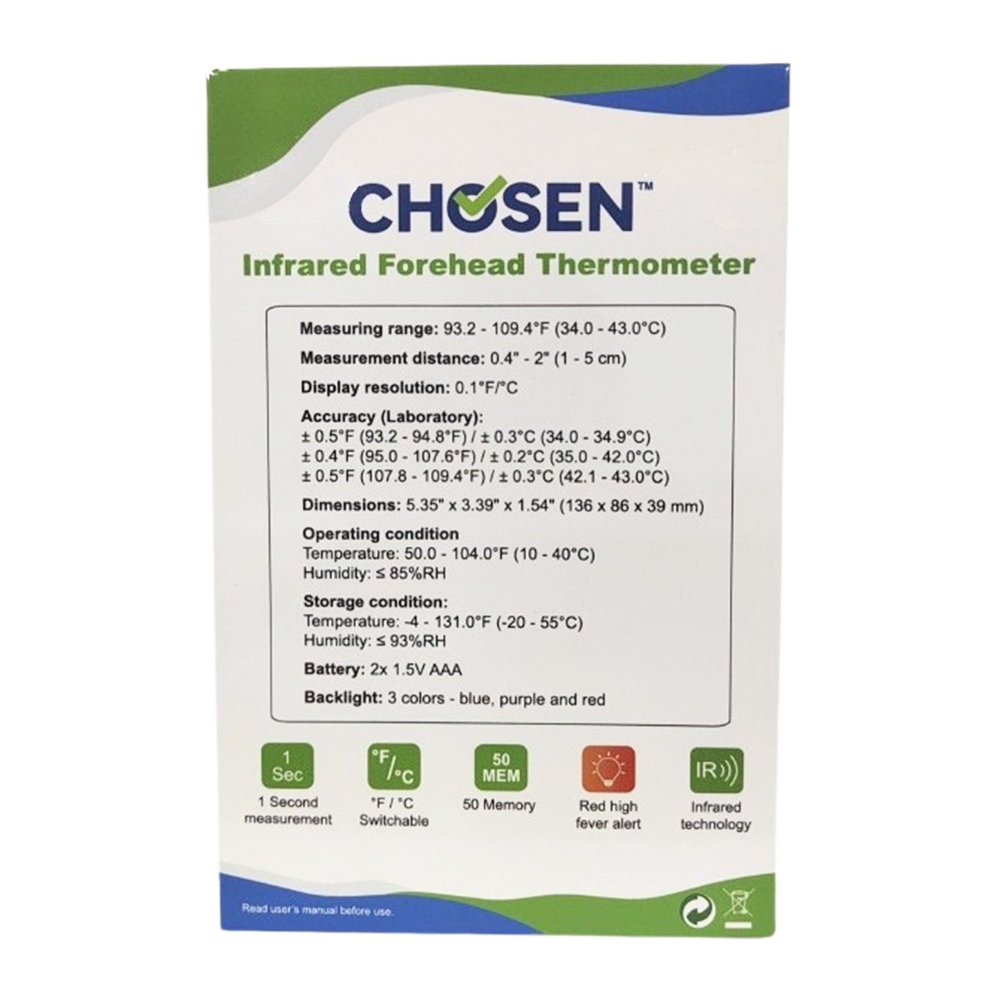 FOREHEAD TOUCHLESS INFRARED