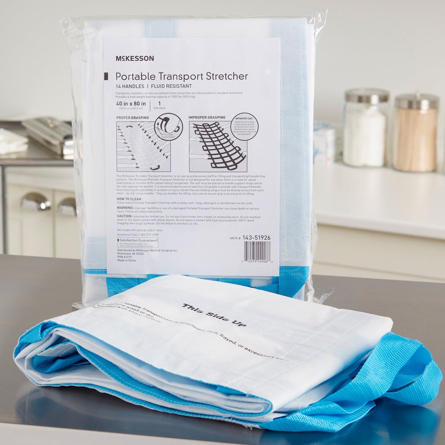 McKesson Transport Stretcher, 40 x 80 Inch