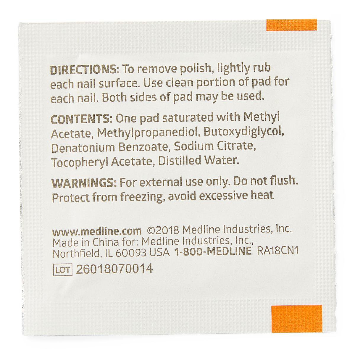 NAIL POLISH REMOVER (100/BX 10BX/CS) MEDLNE
