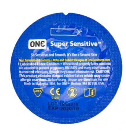 One® Super Sensitive™ Lubricated Rubber Condom
