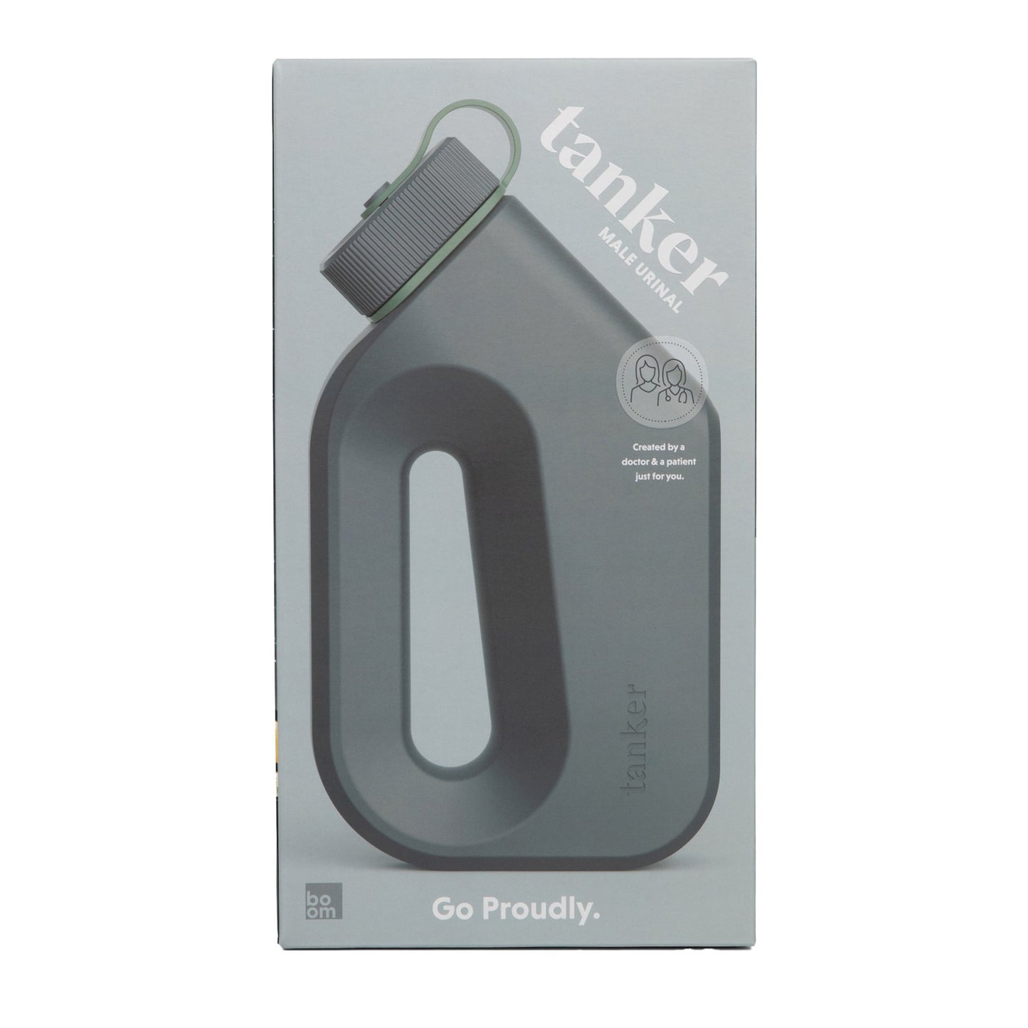 Tanker Portable Male Urinal, Cement Grey