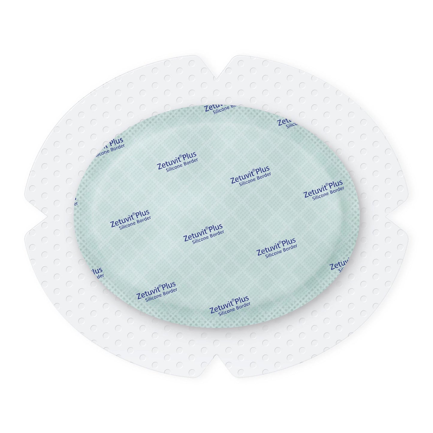 Zetuvit® Plus Silicone Border Super Absorbent Dressing, 5 x 6 Inch Oval
