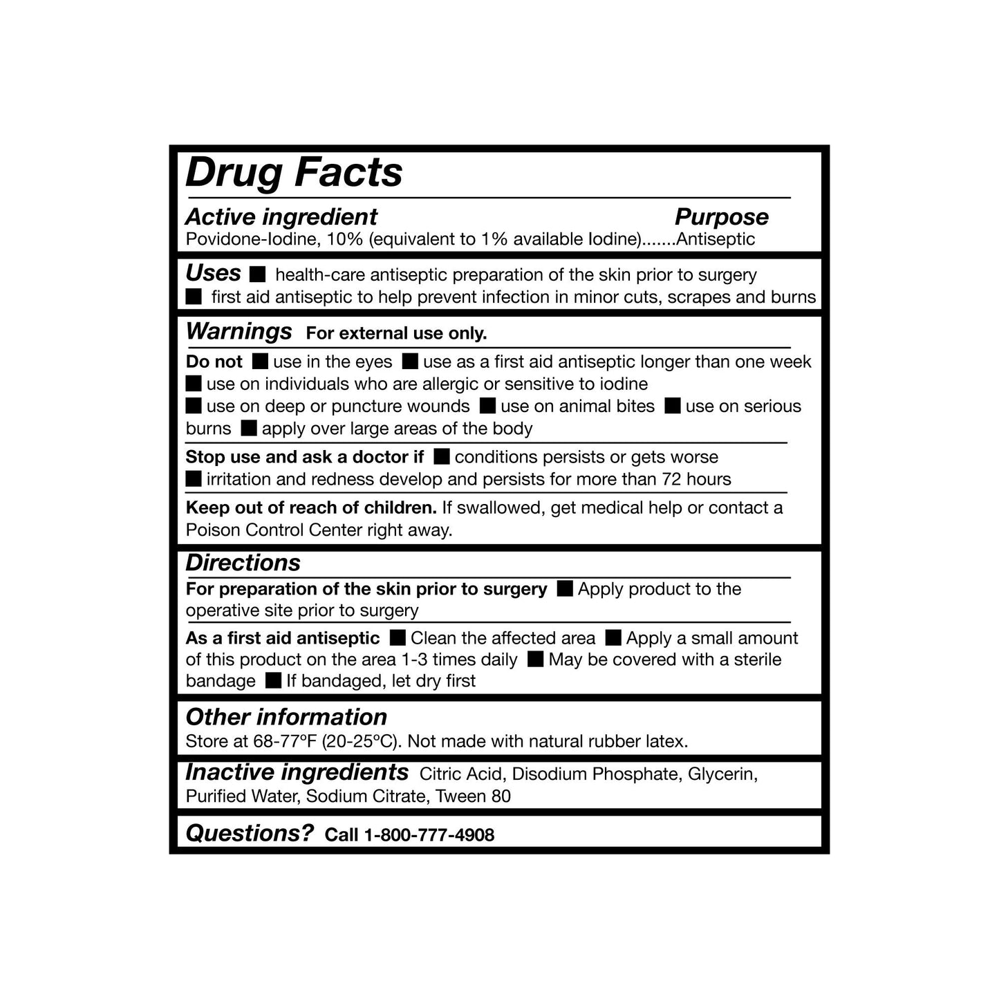 McKesson Microbicide Antiseptic PVP Scrub Solution, 8-ounce bottle