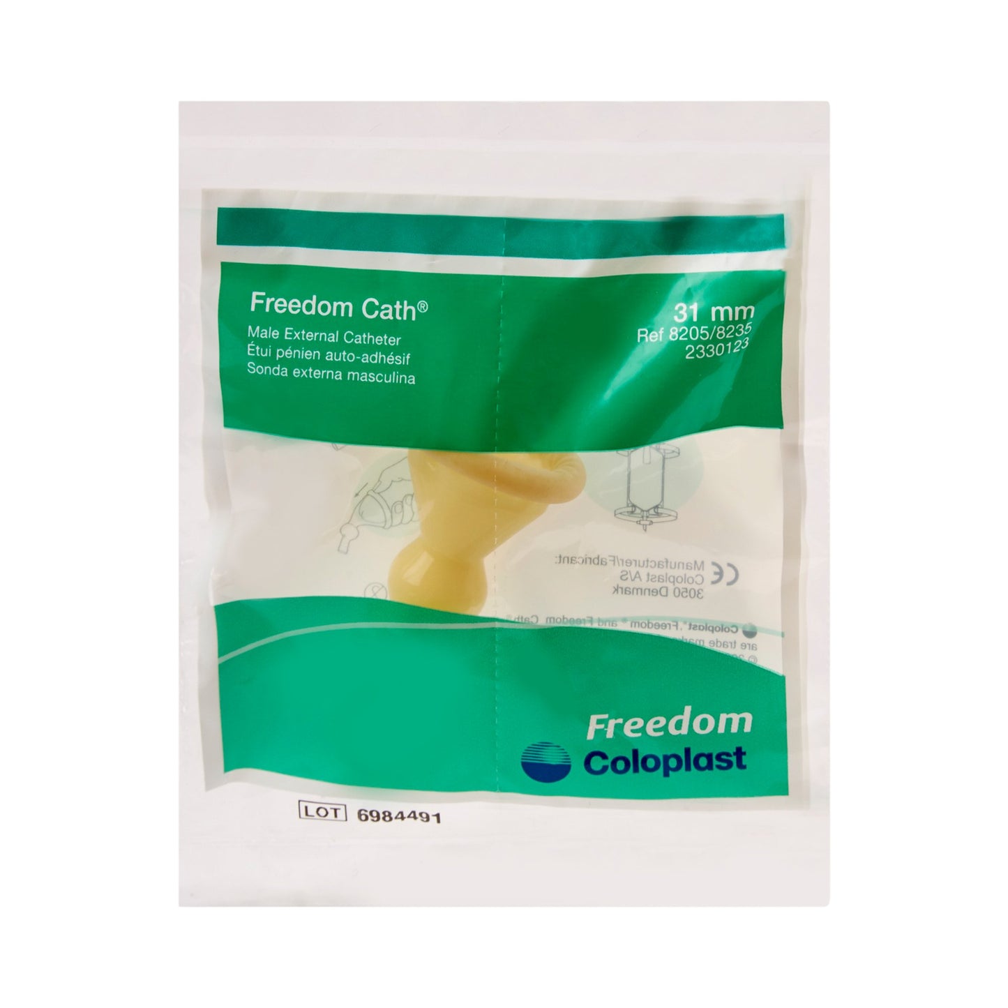 Freedom Cath® Clear Male External Catheter, 31mm, Intermediate Size