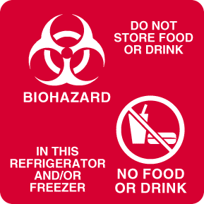 "Do Not Store Food or Drink in This Refrigerator and/or Freezer" Magnetic Sign