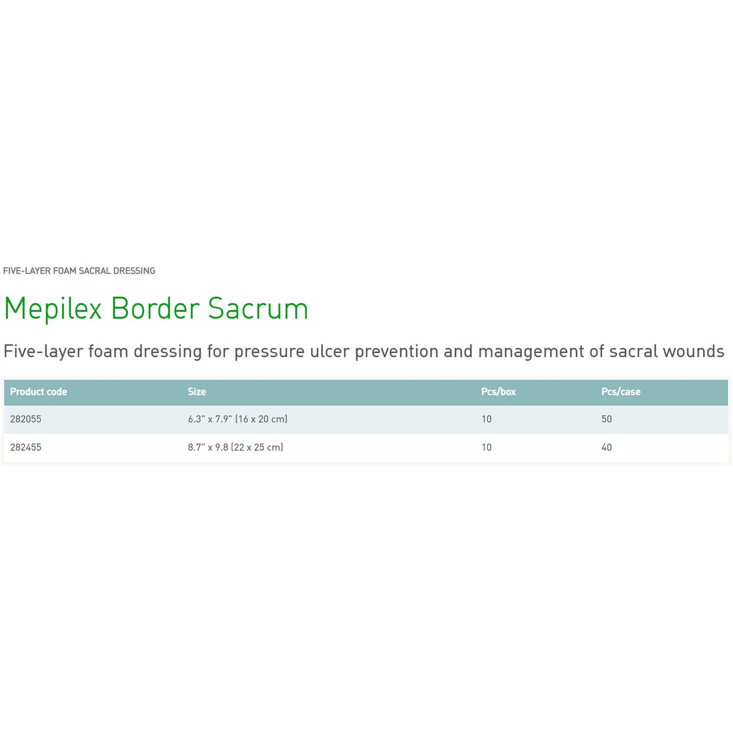Mepilex® Border Silicone Adhesive with Border Silicone Foam Dressing, 16 x 20 cm