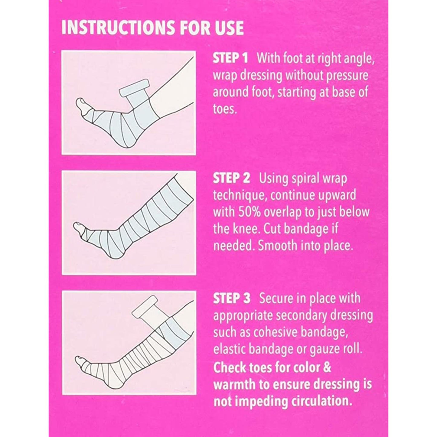 UnnaRite C™ Unna Boot with Calamine and Zinc Oxide, 3 Inch x 10 Yard