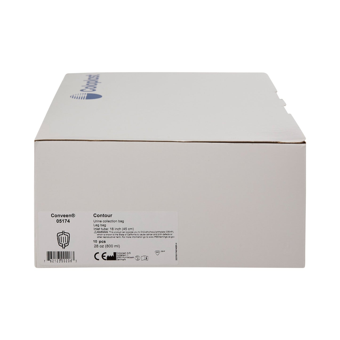 Conveen® Contour Urinary Leg Bag, Anti-Reflux Valve, Polyethylene/Flocked, 800mL