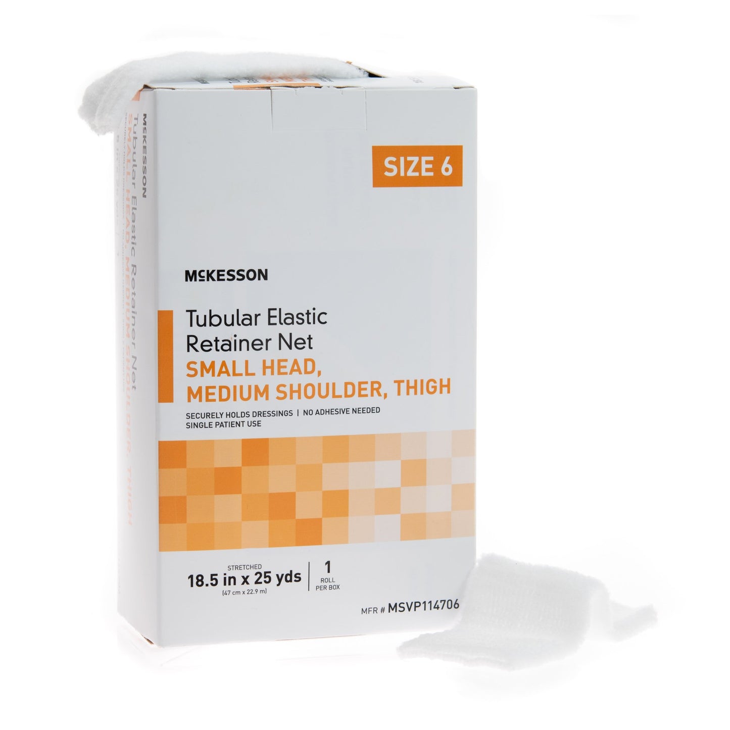 McKesson Tubular Bandage, Small Head, Medium Shoulder, Thigh, 18.5" x 25 Yard