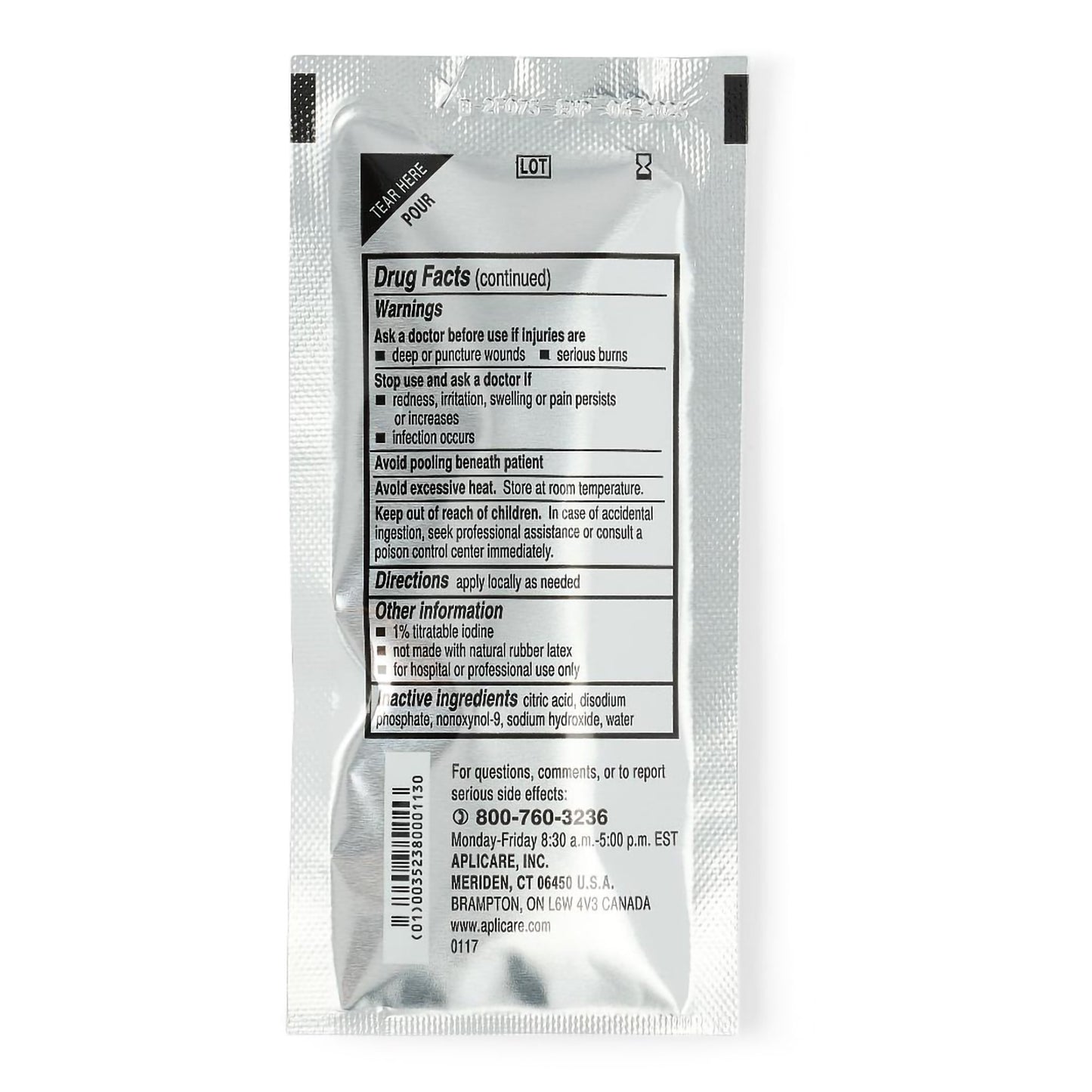 POVIDONE IODINE POUCH (100/CS)