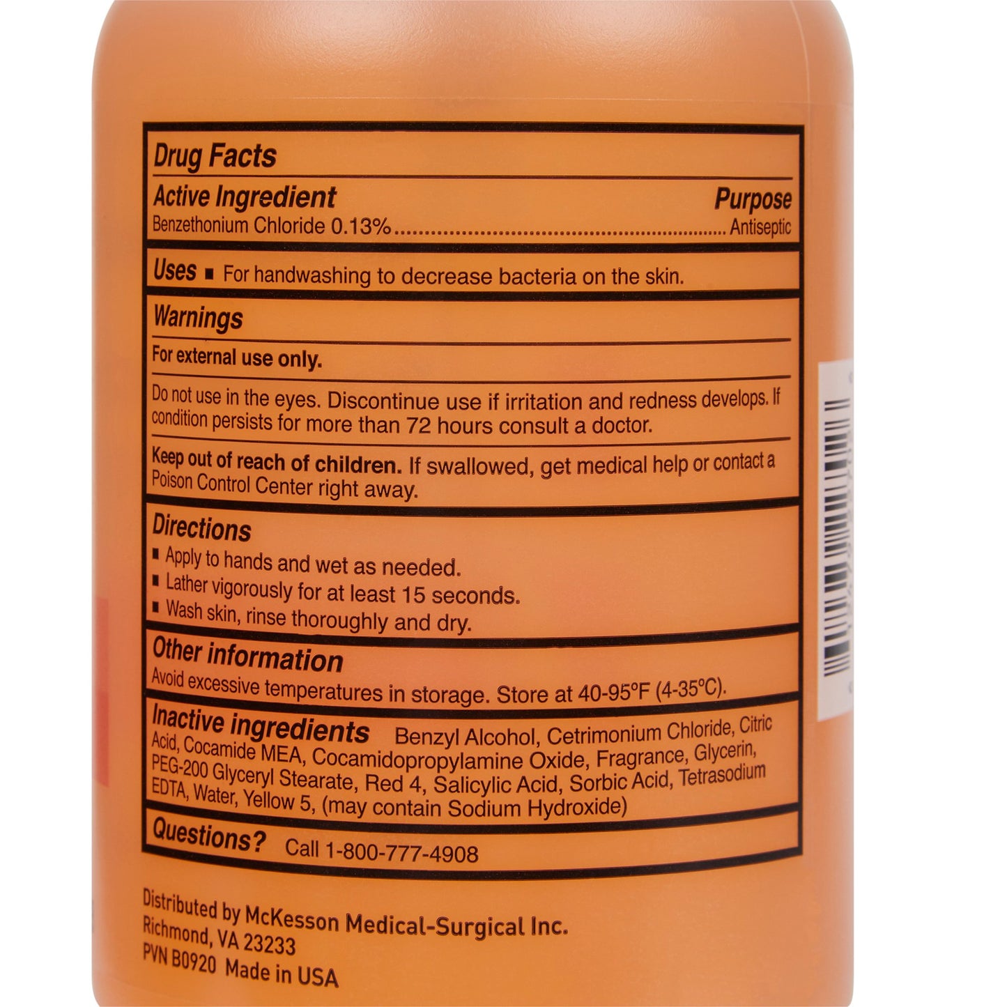 McKesson Clean Scent Antibacterial Soap, 18-ounce bottle