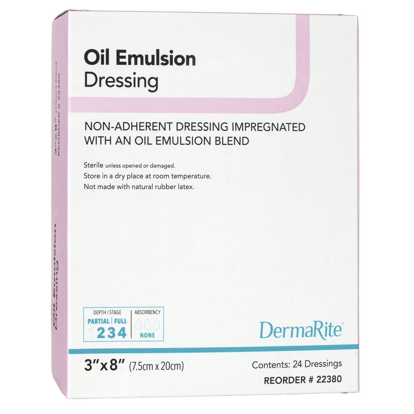 DermaRite® Oil Emulsion Impregnated Dressing, 3 x 8 Inch