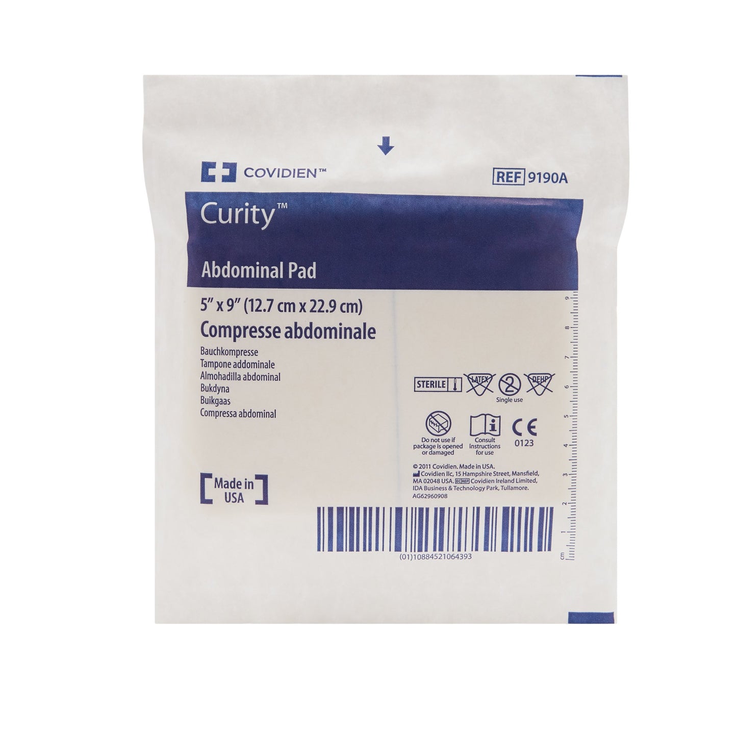 Curity™ Sterile Abdominal Pad, 5 x 9 Inch