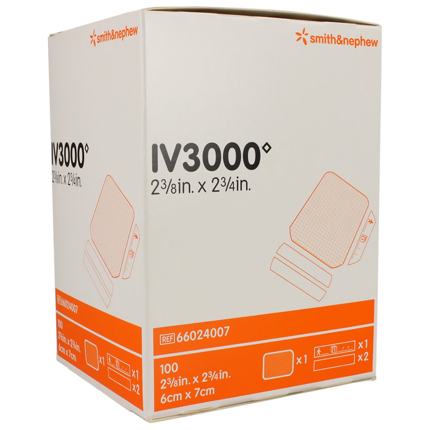 IV3000™ 1-Hand Peripheral Catheter Dressing, 2-3/8 x 2¾ Inch