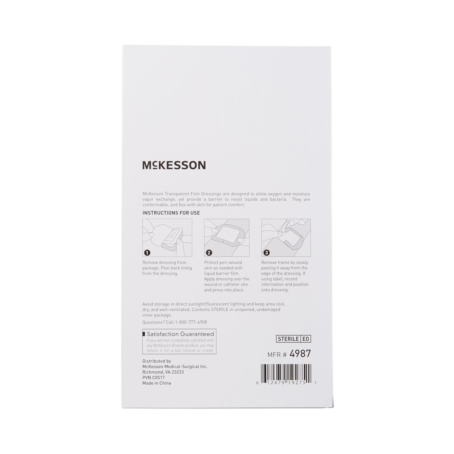 McKesson Octagonal Dressing with Frame-Style Delivery, 6 x 8 Inch, Transparent
