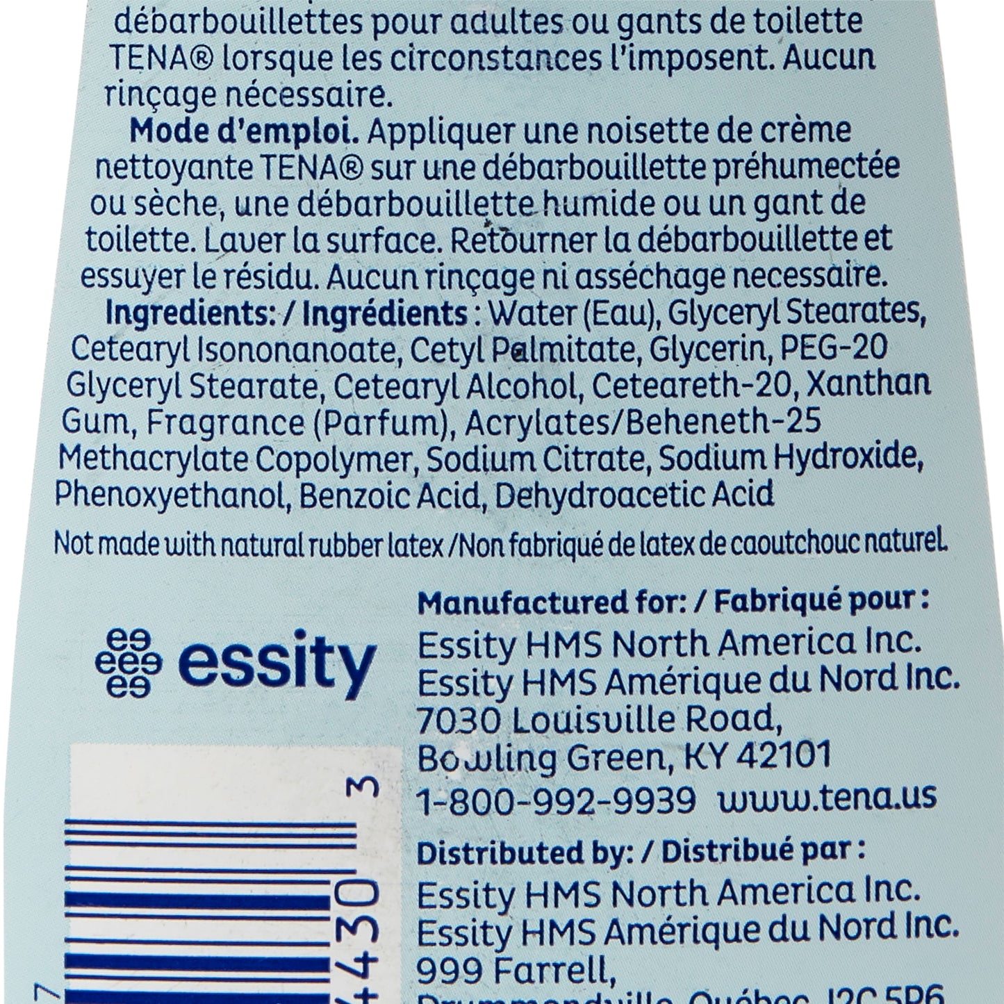 Tena® Body Wash Cleansing Cream, Alcohol-Free, three-in-one formula