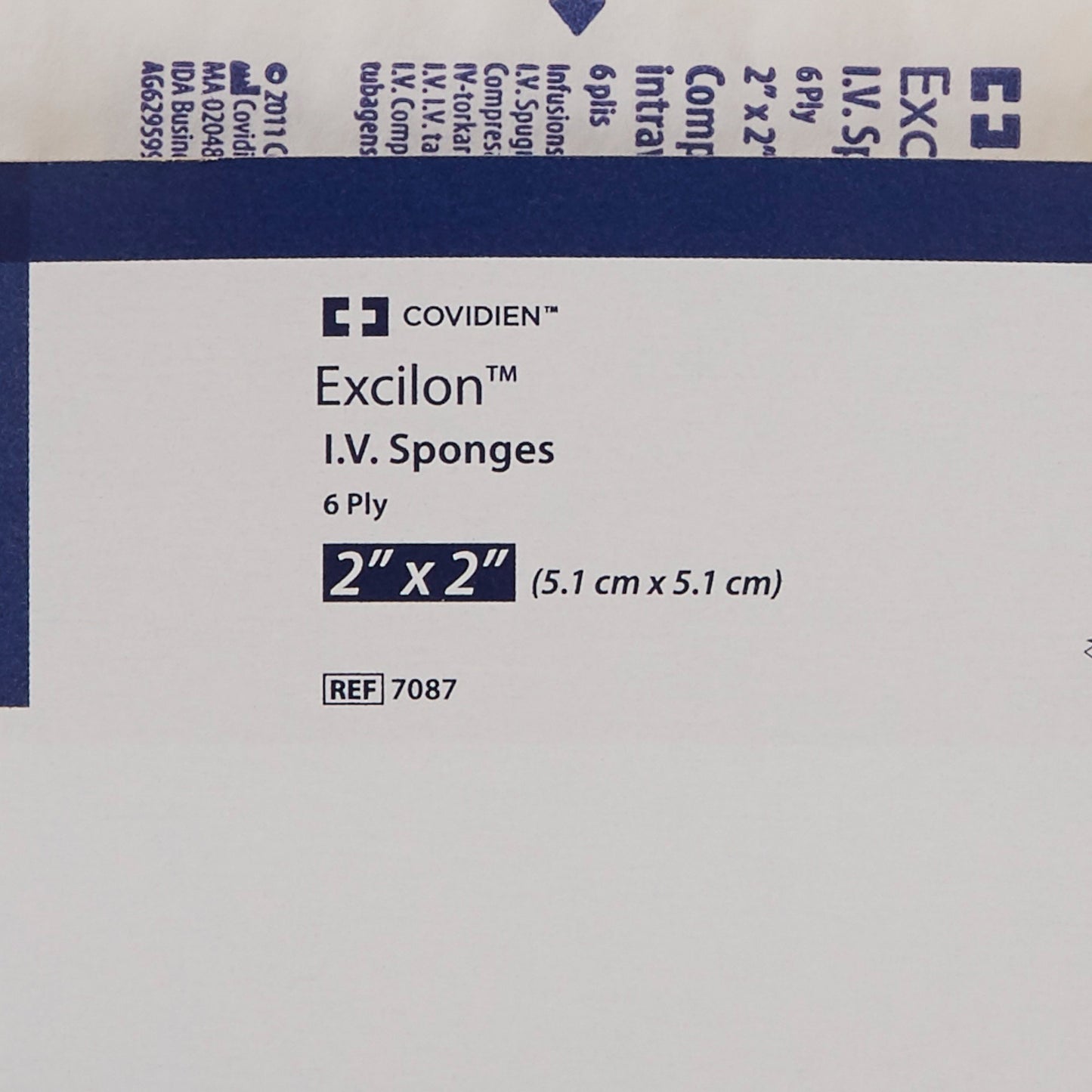Excilon™ I.V. / Drain Split Dressing, 2 x 2 inch, Six-Ply