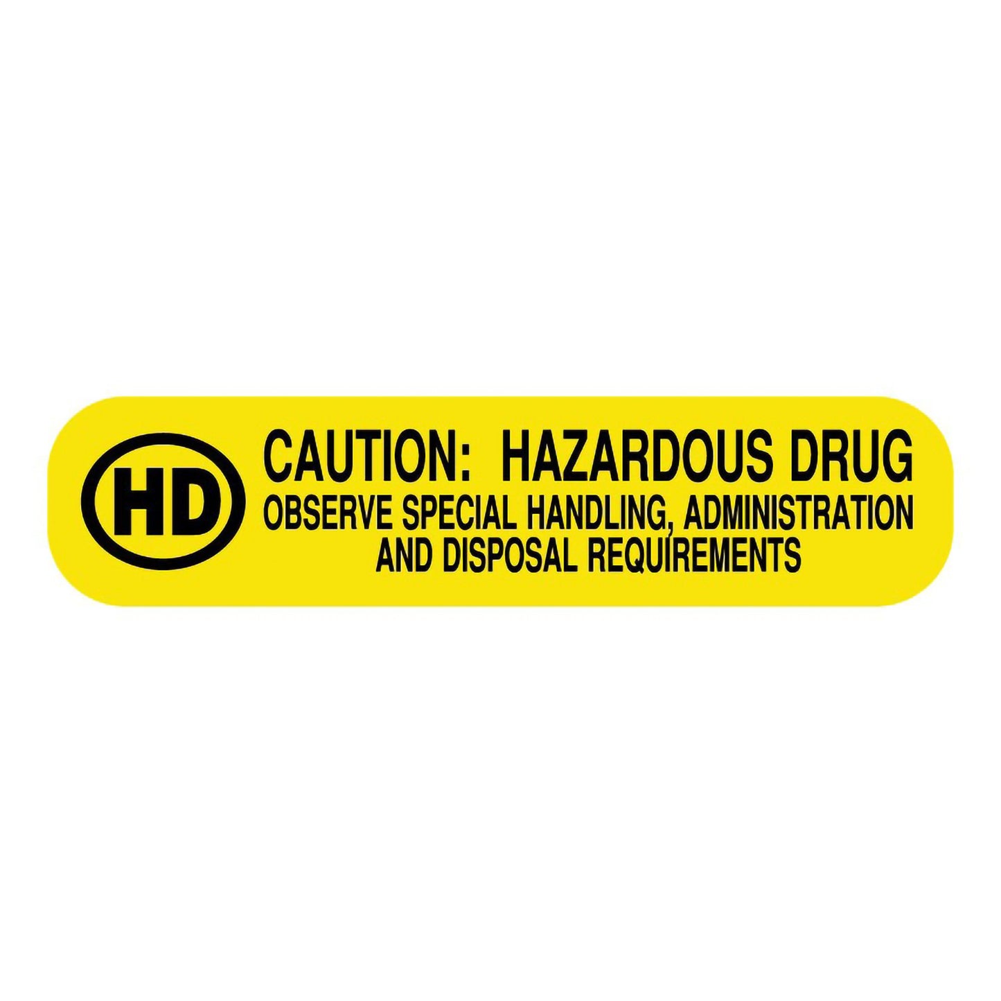 UAL™ Hazardous Drug, Medication Instruction Label, 1.625 x 0.375 Inch