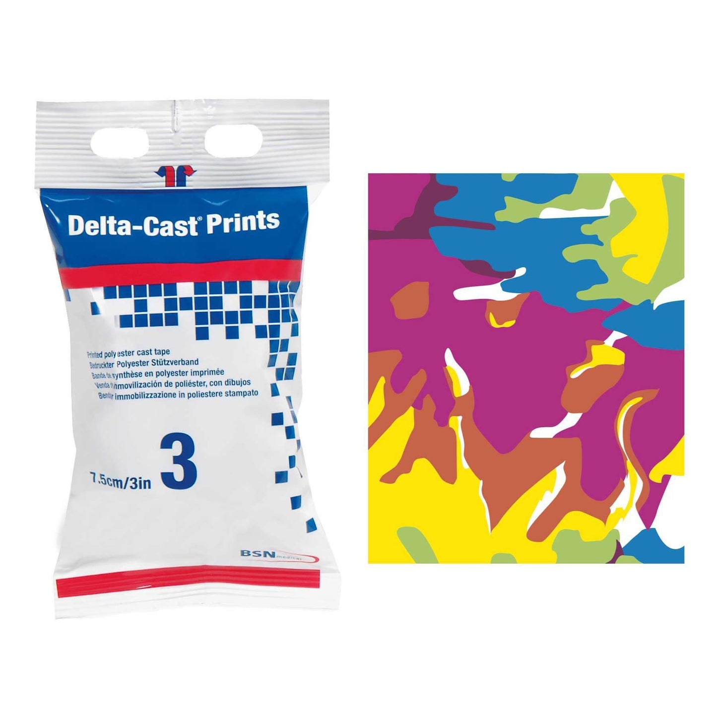 Delta-Cast® Prints Pastel Cast Tape, 3 Inch x 4 Yard