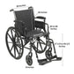 drive™ Cruiser III Lightweight Wheelchair, 20-Inch Seat Width