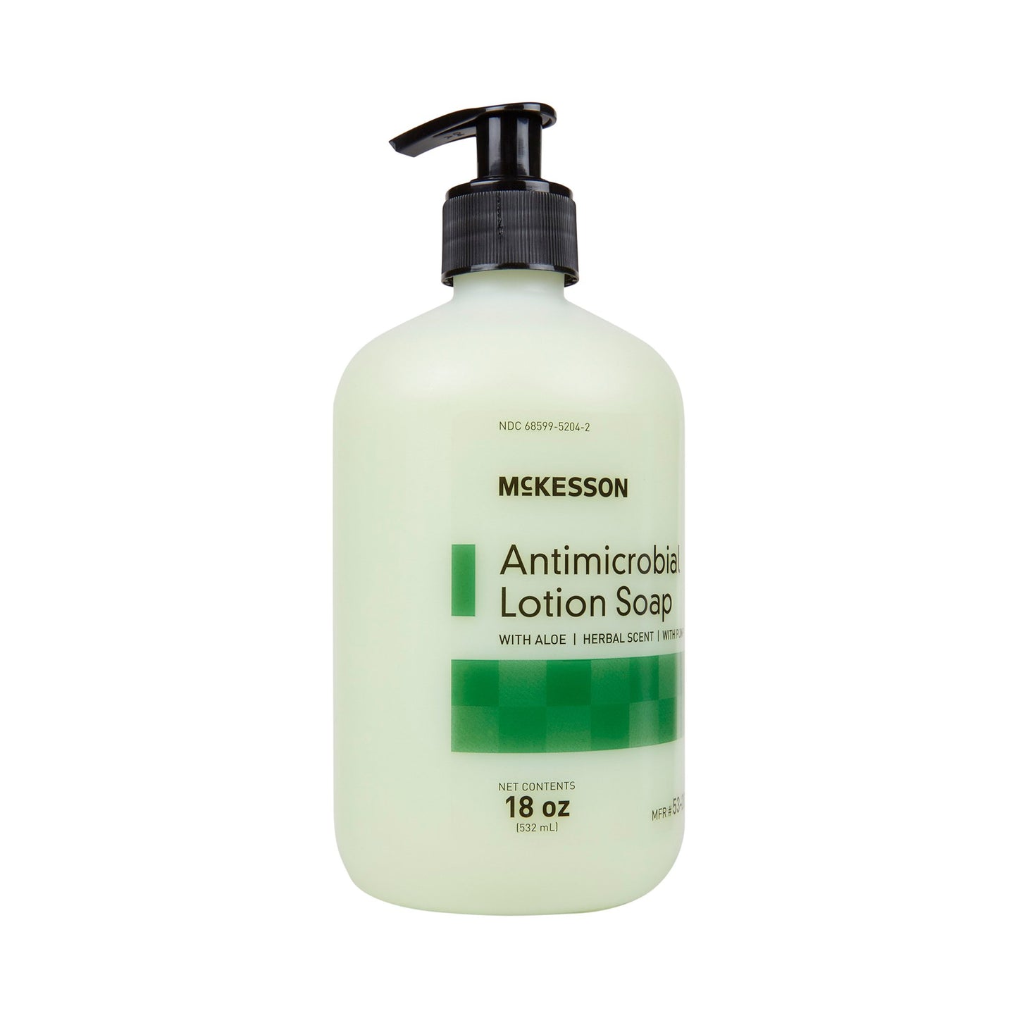 McKesson Antimicrobial Lotion Soap, Herbal Scent, 18-ounce Pump Bottle
