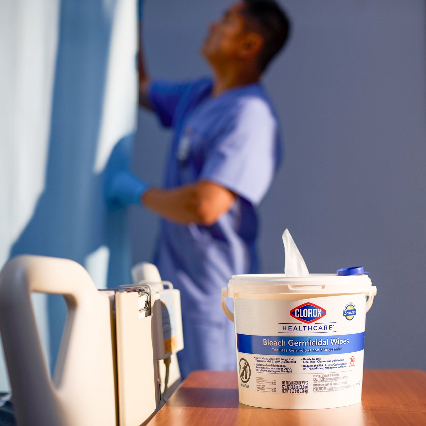 Clorox Healthcare® Bleach Germicidal Wipes, Canister, 150 ct.