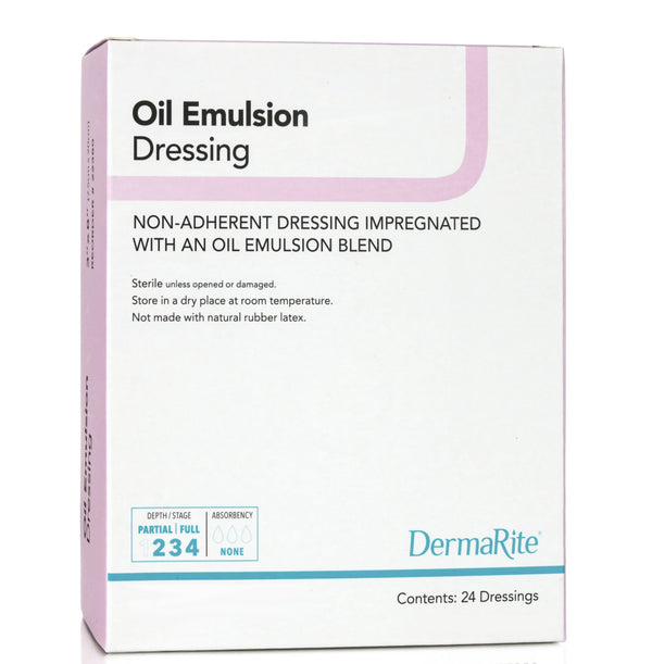DermaRite® Oil Emulsion Impregnated Dressing, 3 x 3 Inch