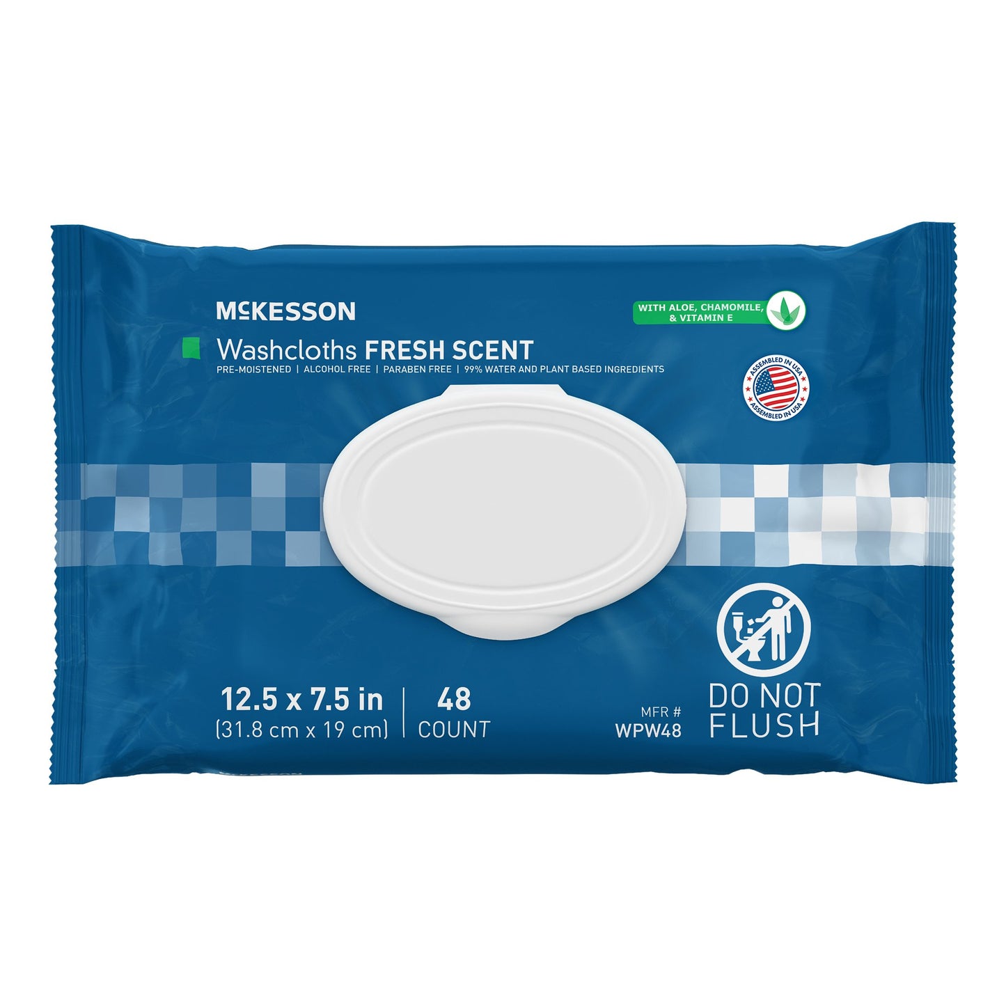 McKesson® Fresh Scent Washcloths, 48 ct.