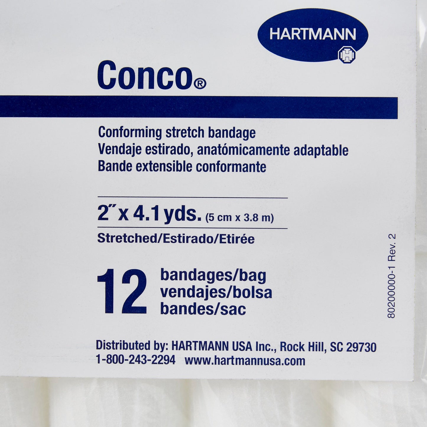 Conco® Conforming Bandage, 2 Inch x 4-1/10 Yard, 1-Ply