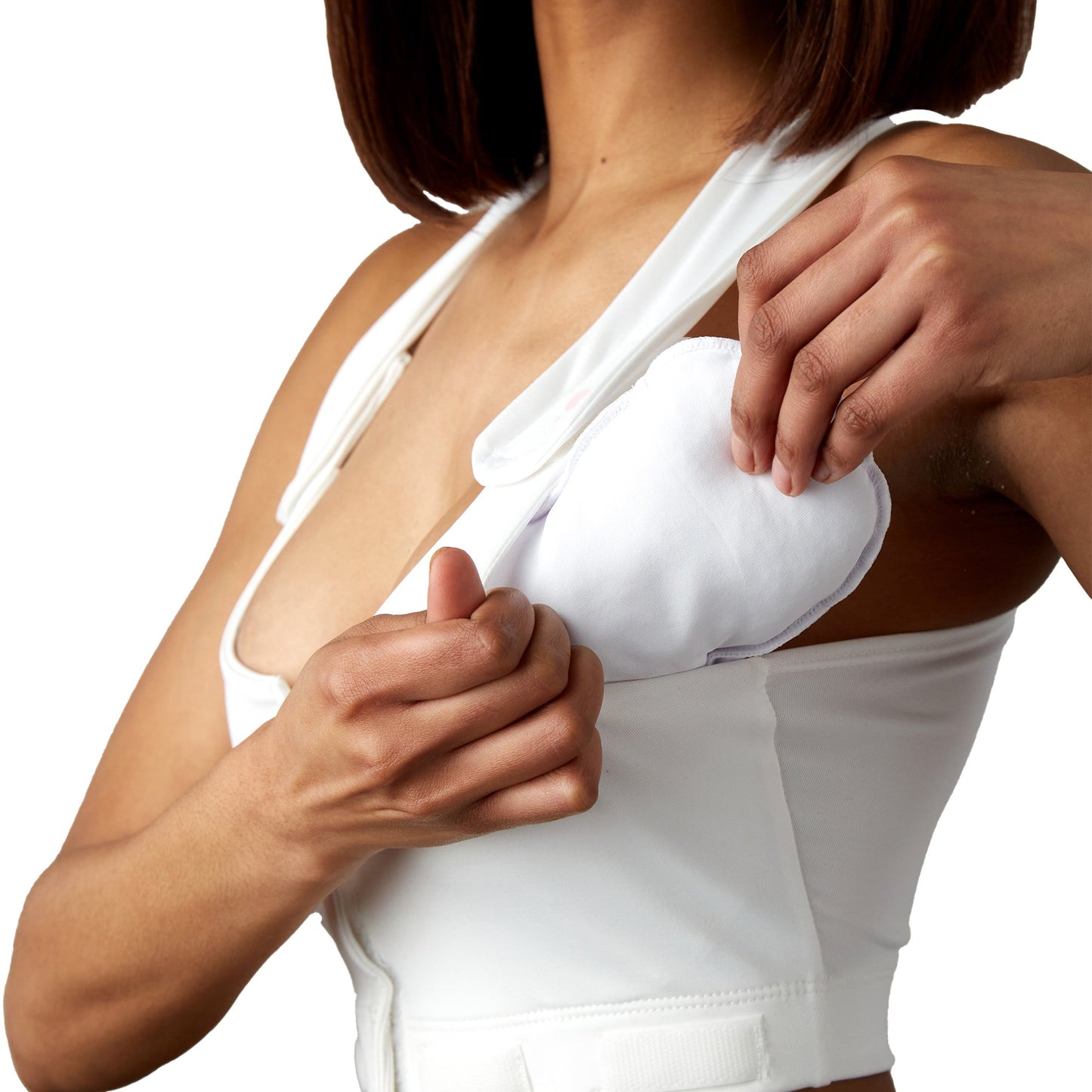 Larissa™ Post-Surgical Bra, White, Queen Size