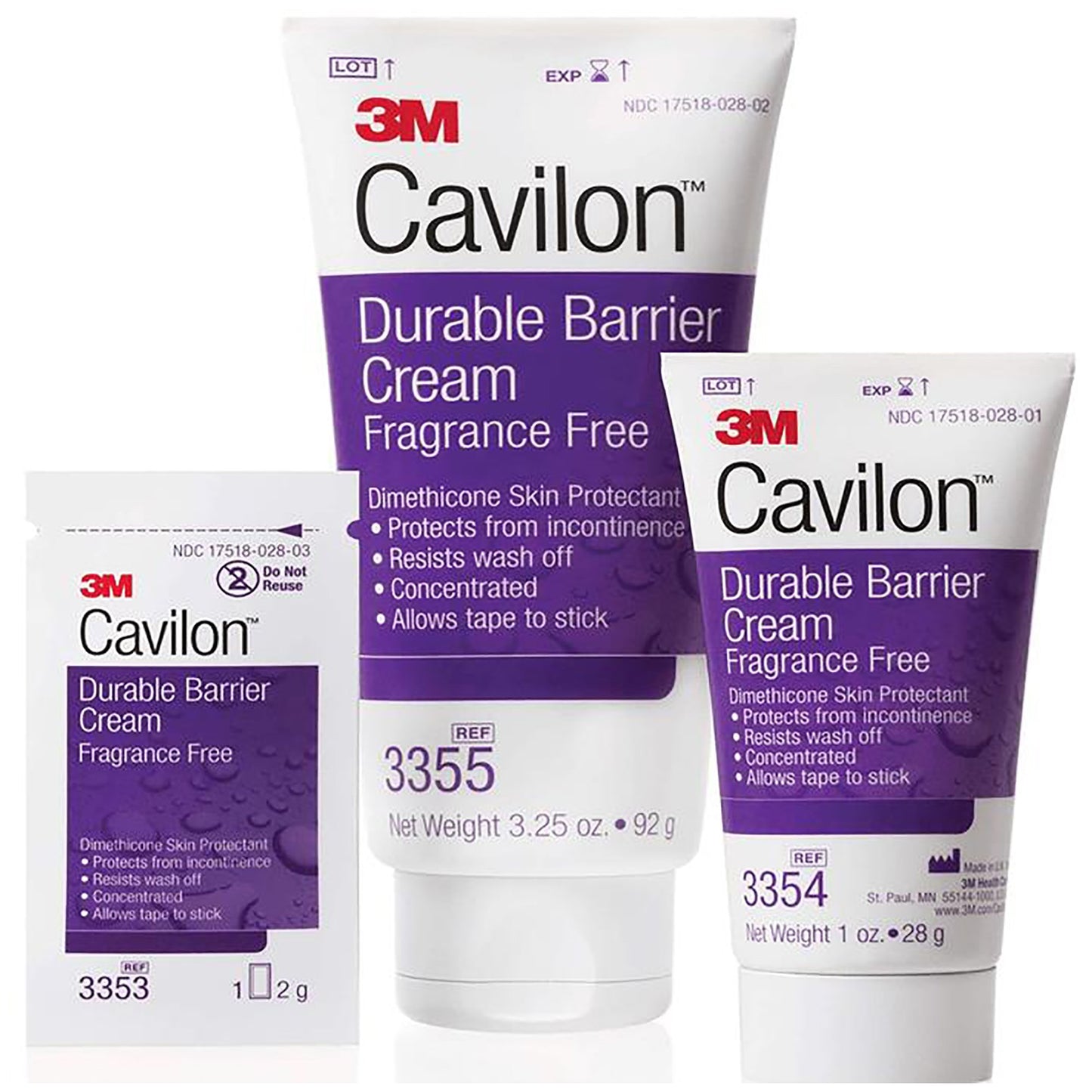 3M Cavilon™ Barrier Cream, 3.25 oz Tube, Unscented, Hypoallergenic