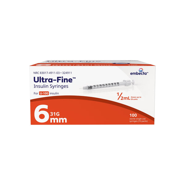 INSULIN ULTRA FINE 0.5ML 31GX6MM (100/BX 5BX/CS)