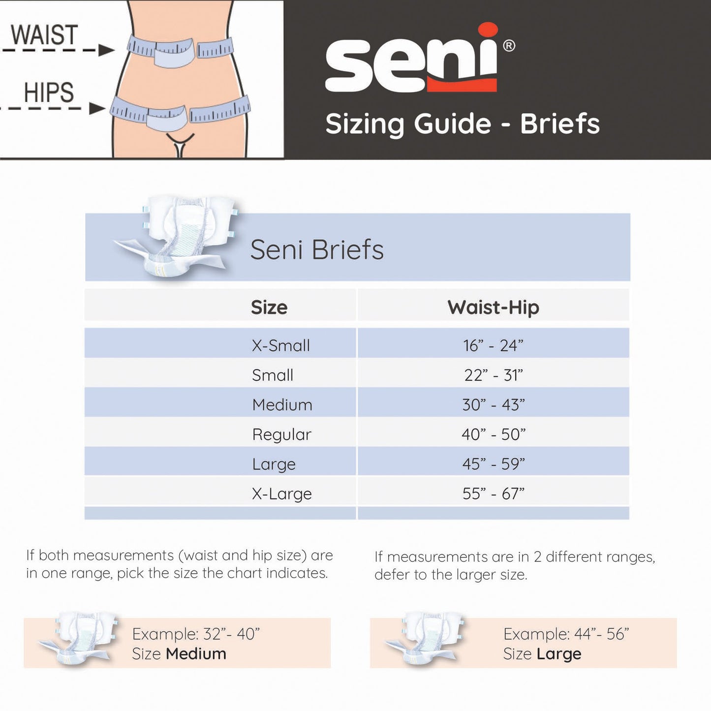 Seni® Classic Plus Moderate to Heavy Absorbency Incontinence Brief, Large