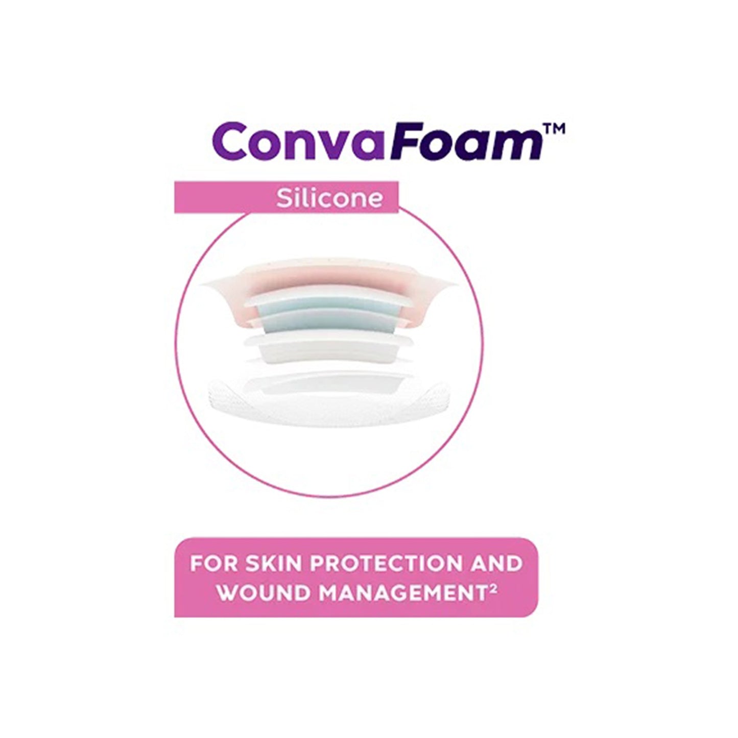 ConvaFoam™ Silicone Adhesive Foam Dressing, 7 x 8 Centimeter Sacral