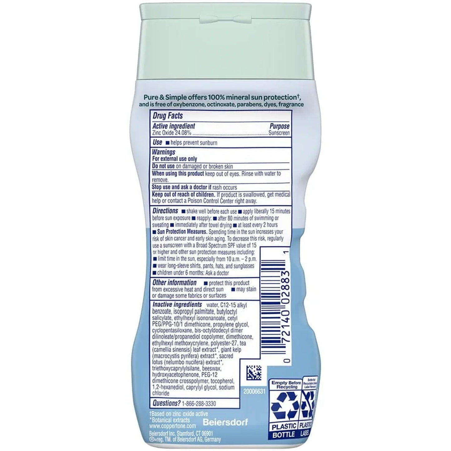 Coppertone® Pure and Simple SPF 50 Mineral Sunscreen Spray, 5 oz.