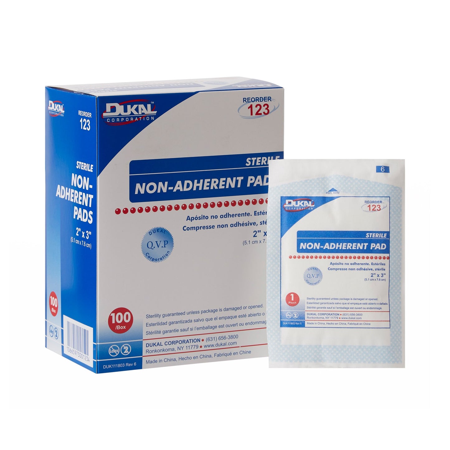 Dukal™ Nonadherent Dressing, 2 x 3 Inch