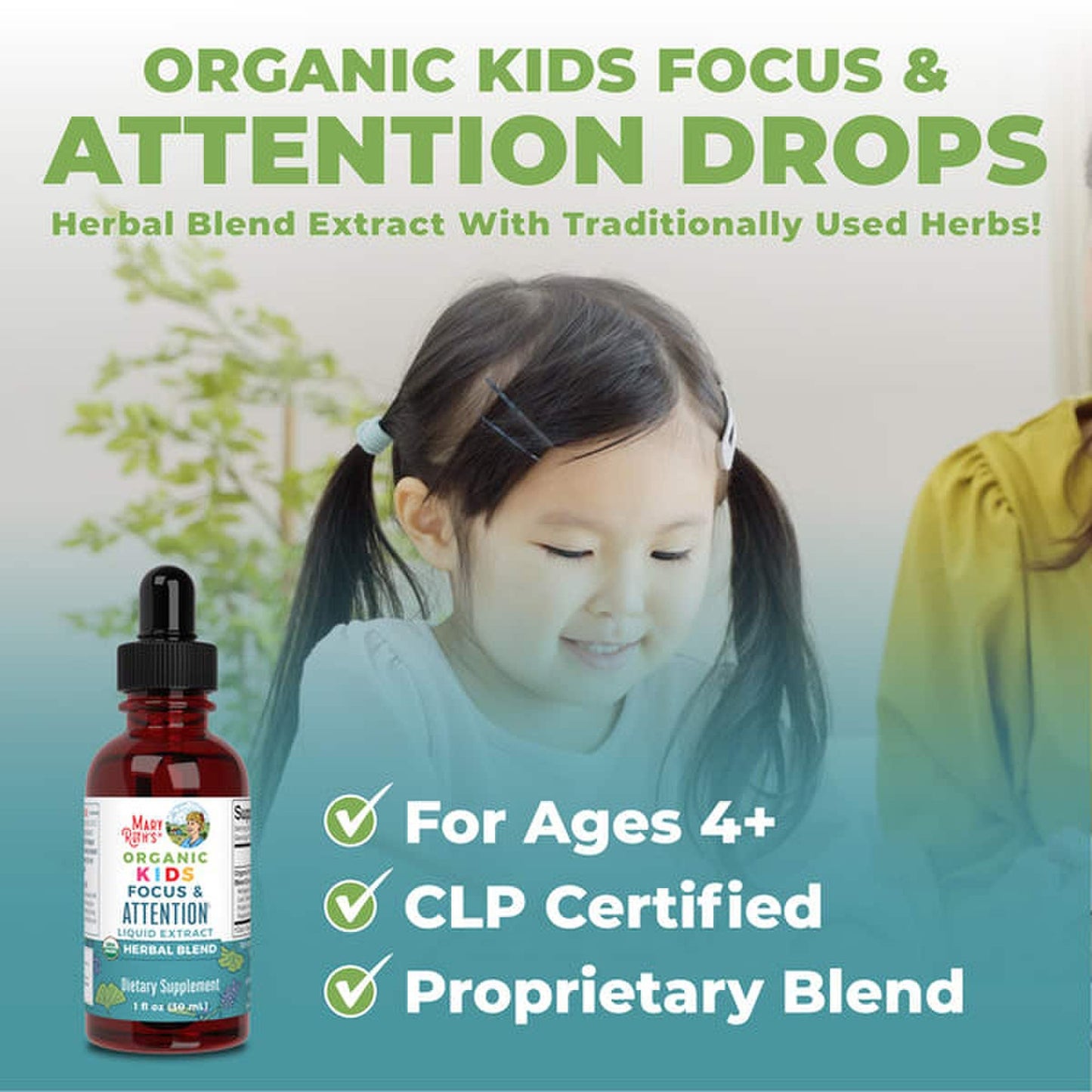 Drp Organic Kid Focus/Attention Herbal 1Oz (6/Cs