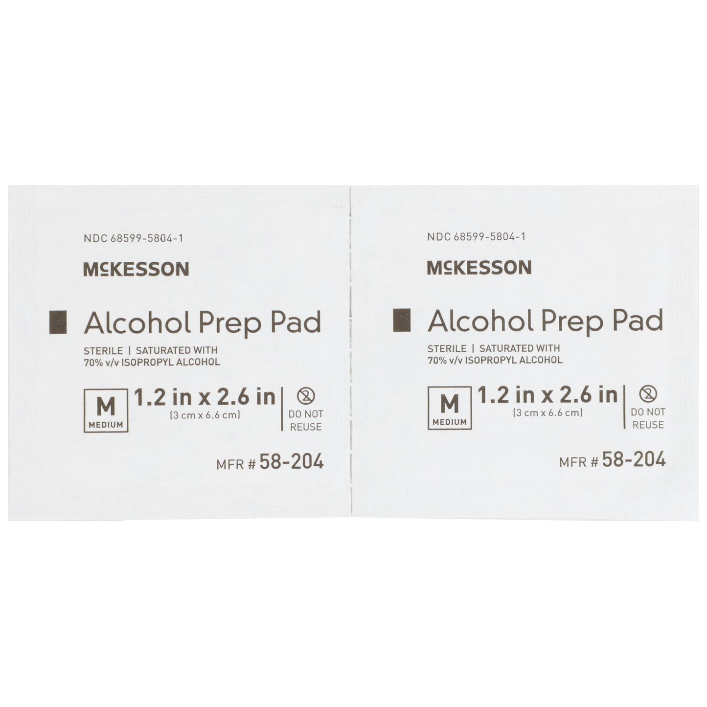 McKesson Alcohol Prep Pad, Isopropyl Alcohol, 70%, Medium