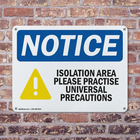 Isolation Area Sign
