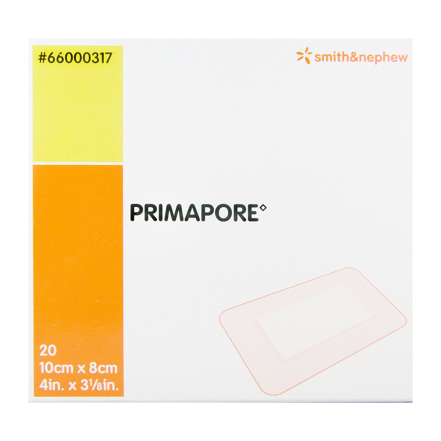 Primapore Adhesive Dressing, 8 x 10 Centimeter