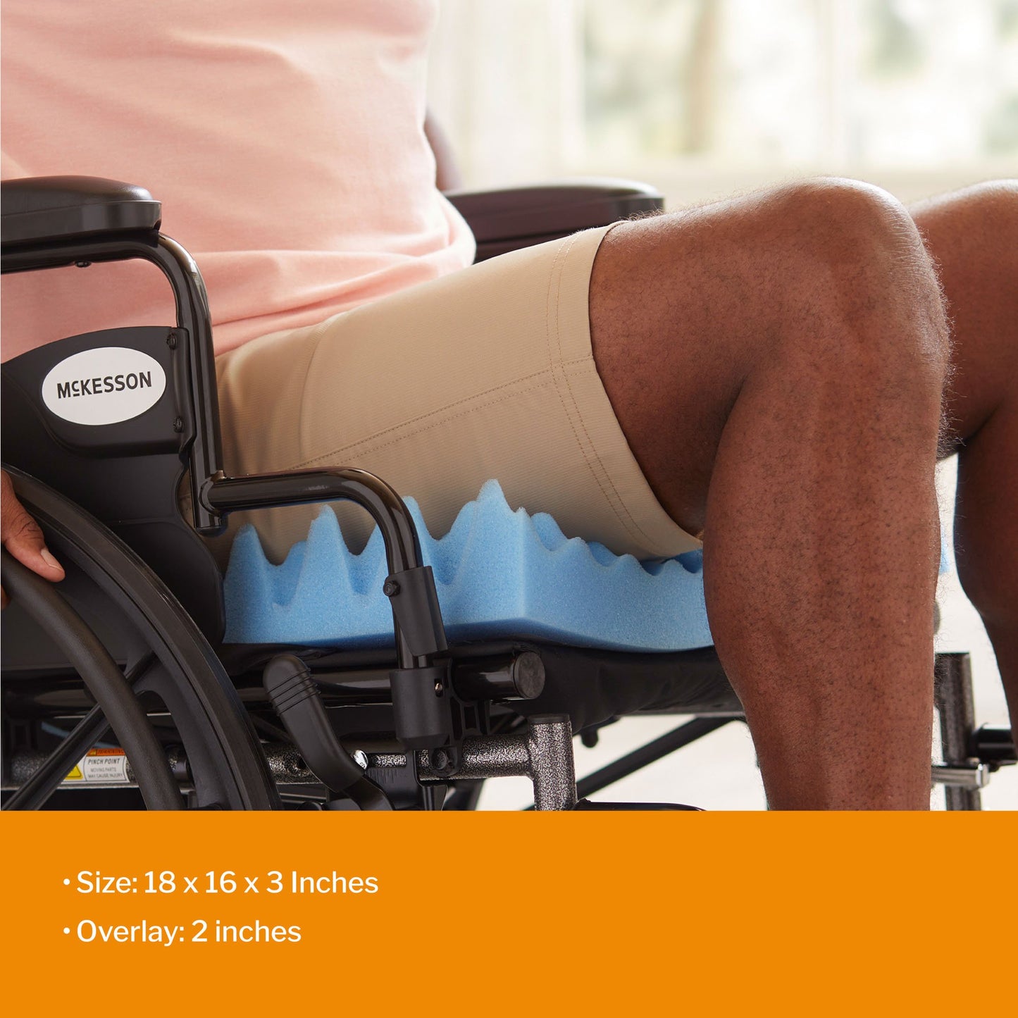 McKesson Seat Cushion, 18 W X 16 D X 3 H Inch