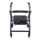 McKesson Blue Four-Wheel Rollator, 33 to 38 Inch Handle Height