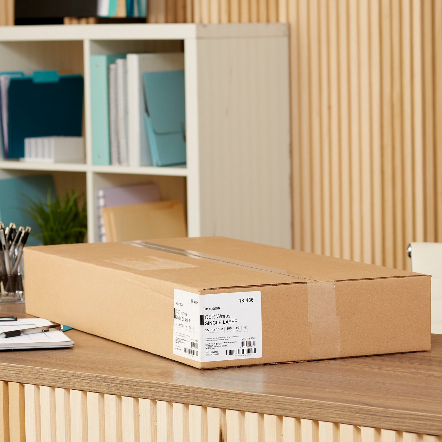 McKesson Single Layer Sterilization Wrap, 15 x 15 Inch