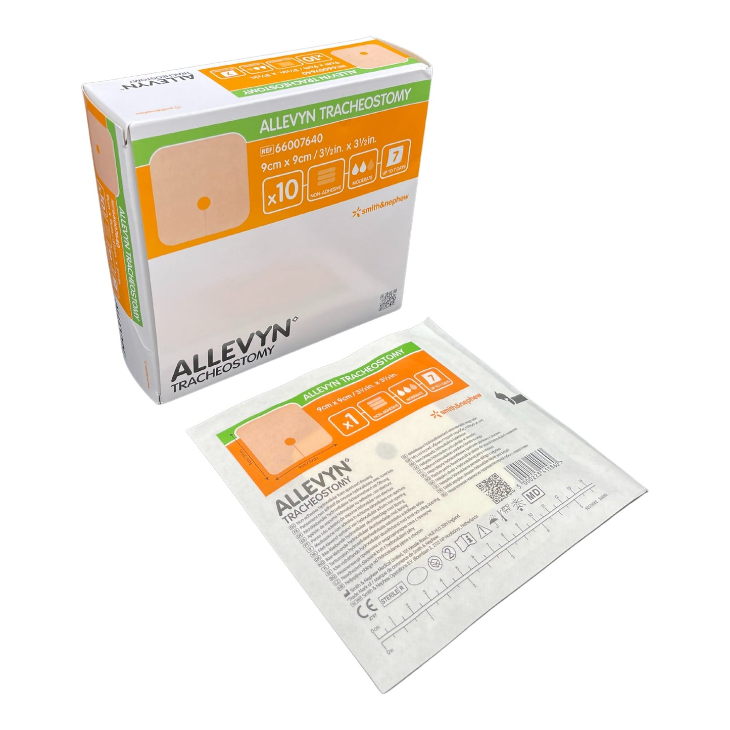Smith & Nephew Allevyn Tracheostomy Nonadhesive Foam Dressing, 3.5 x 3.5 Inch