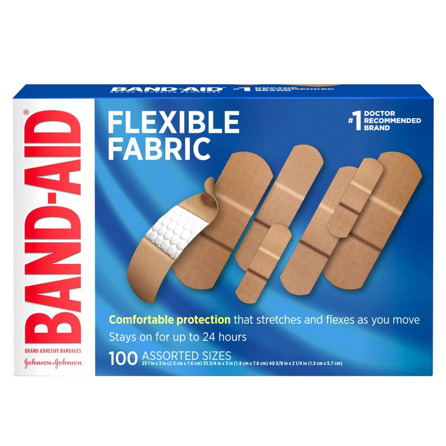 Adh Band-Aid Flexiblefabric (100/Bx)