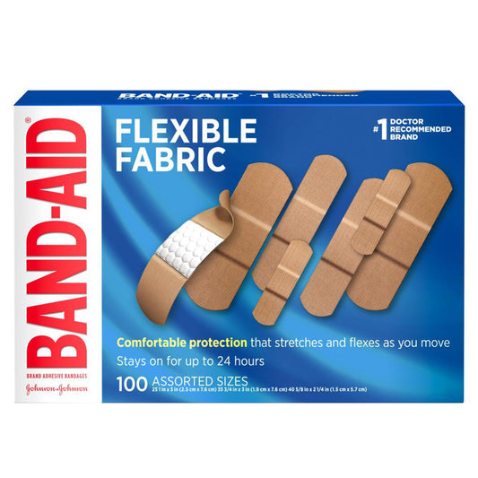 Adh Band-Aid Flexiblefabric (100/Bx)
